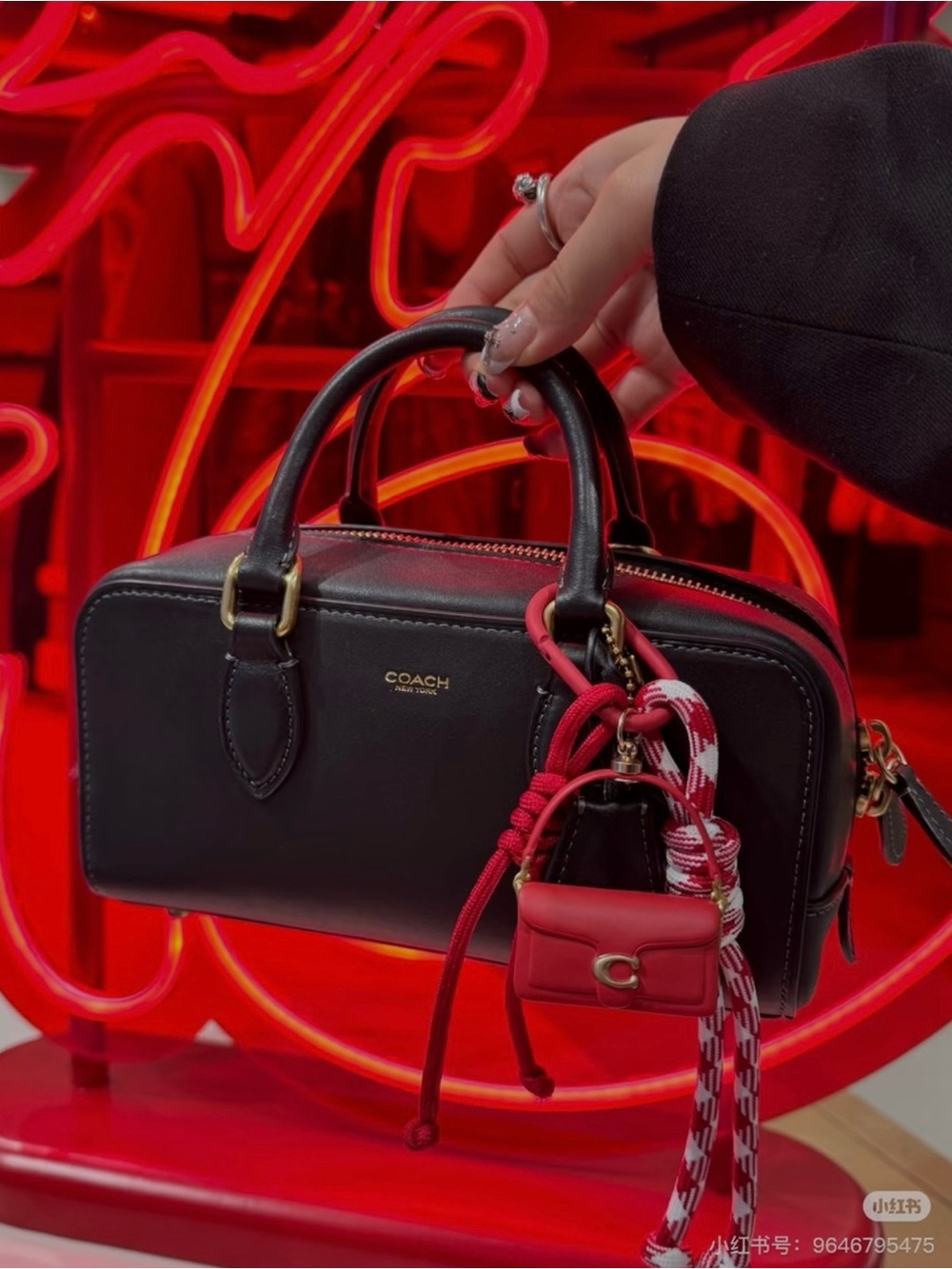 Coach Lunar New Year Red Tabby Bag Charm - Picture 8 of 8